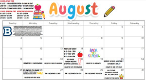 August 2024-2025 Activity Calendar 